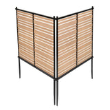 Enclo Privacy Screens Bedford 3.5 ft. x 3 ft. Cedar Vinyl Privacy Screen Panel Kit (2-Pack)