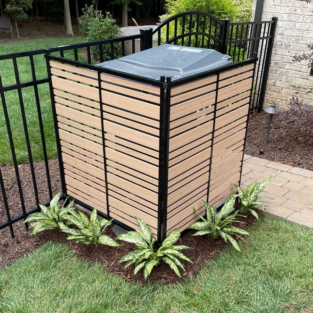 Enclo Privacy Screens Bedford 3.5 ft. x 3 ft. Cedar Vinyl Privacy Screen Panel Kit (2-Pack)