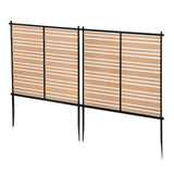 Enclo Privacy Screens Bedford 3.5 ft. x 3 ft. Cedar Vinyl Privacy Screen Panel Kit (2-Pack)