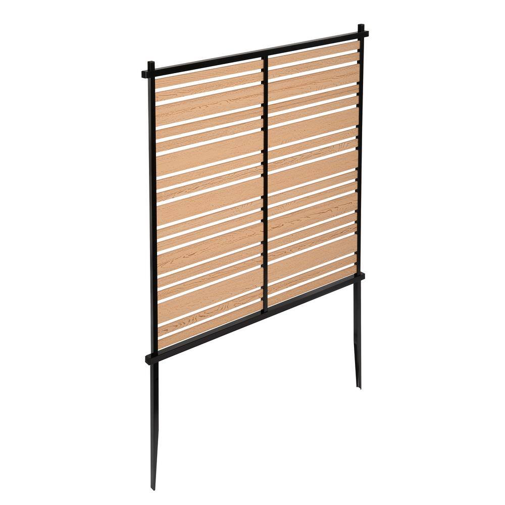 Enclo Privacy Screens Bedford 3.5 ft. x 3 ft. Cedar Vinyl Privacy Screen Panel Kit (2-Pack)