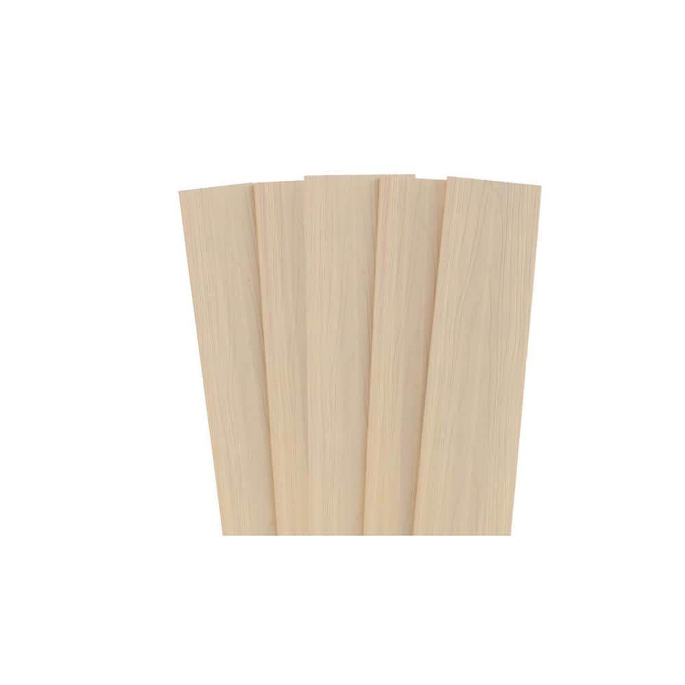 Frame It All 0.40 in. x 5.51 in. x 48.00 in. Cedar Capped Composite Flat Top Fence Picket (5-Pack)