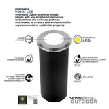 1-Watt Stainless Steel Outdoor Integrated LED 3000K In-Ground Landscape Path Light