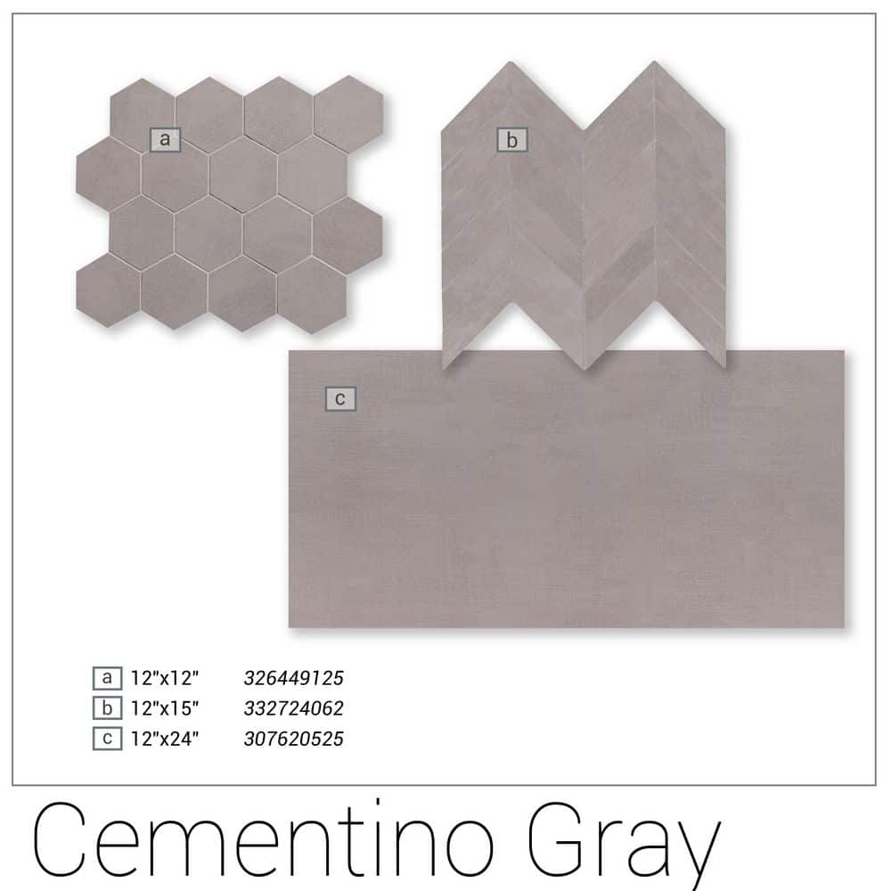 MSI Cementino Gray 12 in. x 24 in. Matte Porcelain Floor and Wall Tile (14 sq. ft. per Case)