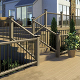 32 in. x 3/4 in. Black Pearl Matte Steel Round Baluster (10-Pack) - Super Arbor