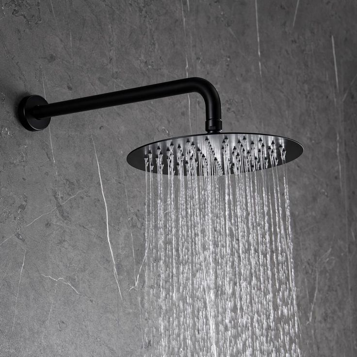 1-Spray Patterns 1.8 GPM 10 in. Dual Shower Head and Handheld Shower Head with Body Spray in Matte Black