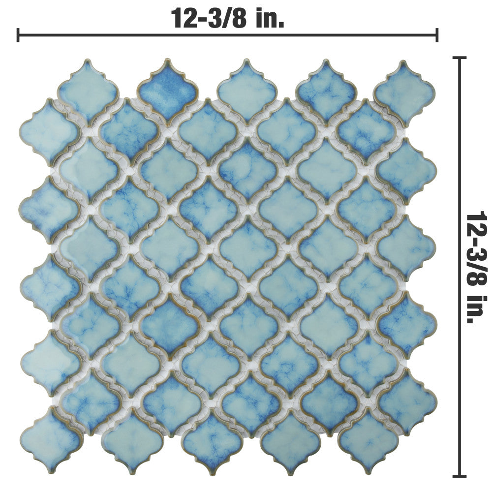 Merola Tile Hudson Tangier Marine 12 in. x 12 in. Porcelain Mosaic Tile (10.96 sq. ft. / Case)