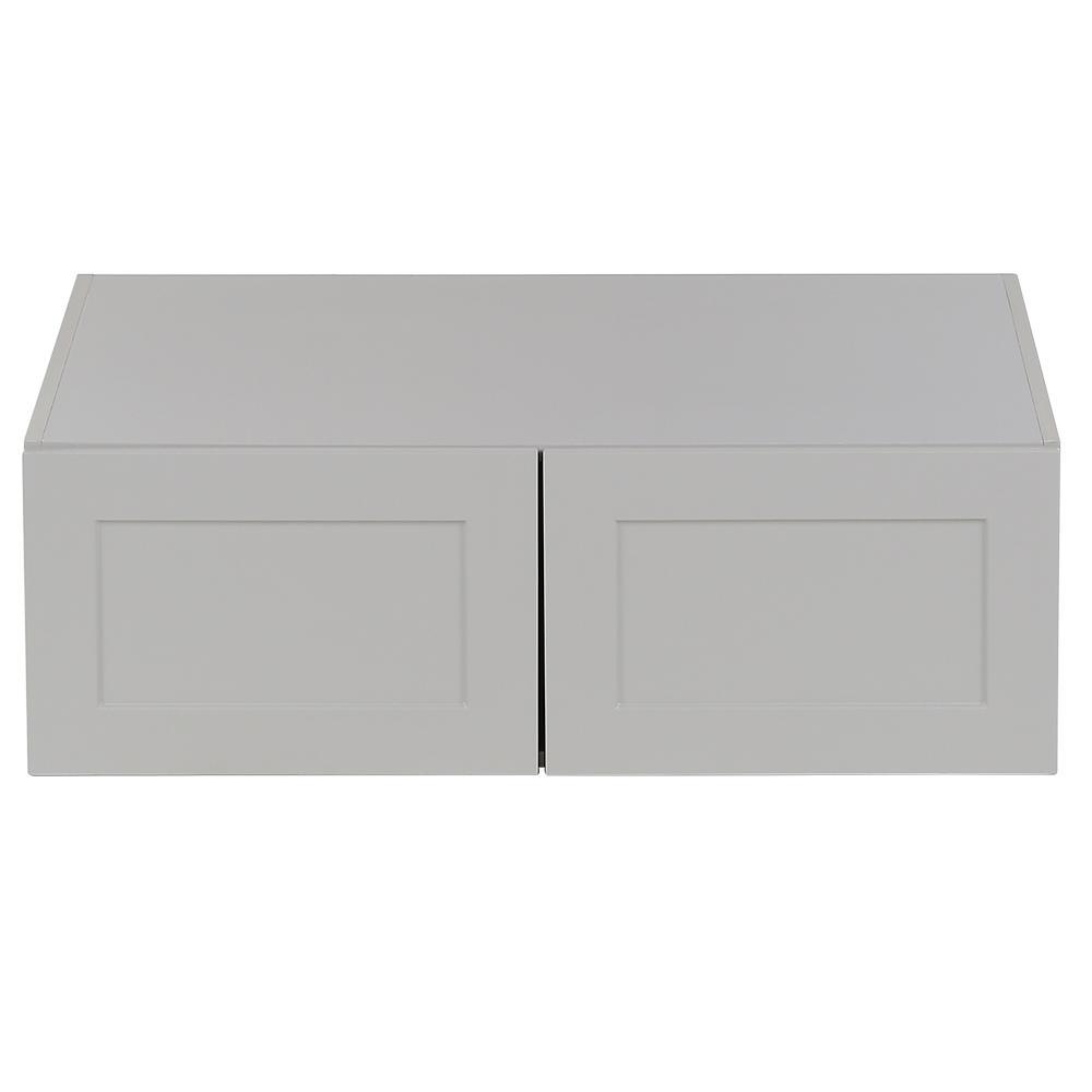 Cambridge Shaker Assembled 36x18x24.5 in. Refrigerator Wall Cabinet with 2 Soft Close Doors in White - Super Arbor