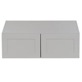 Cambridge Shaker Assembled 36x18x24.5 in. Refrigerator Wall Cabinet with 2 Soft Close Doors in White - Super Arbor