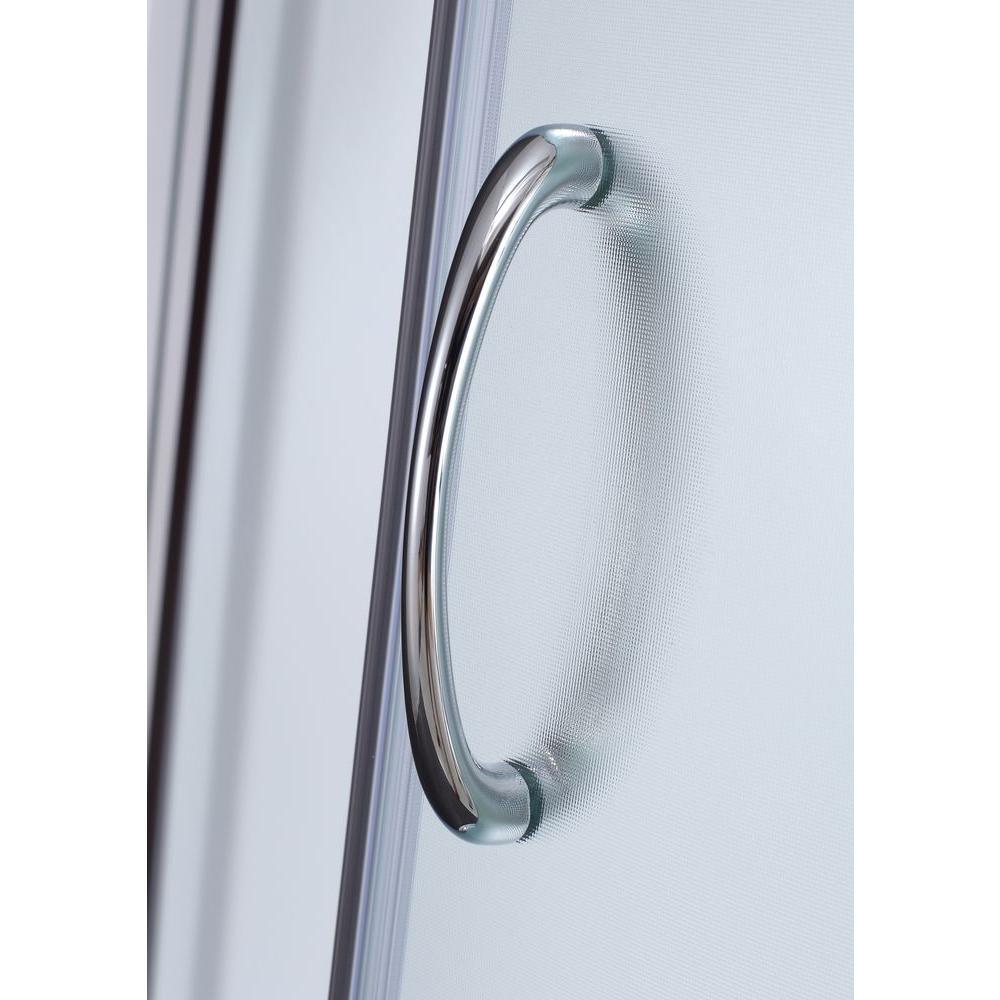 Breeze 32 in. L x 32 in. W x 76 in. H Corner Shower Kit with Frosted Glass, Shower Base and Wall in White - Super Arbor