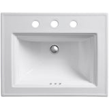 Memoirs Stately Drop-In Vitreous China Bathroom Sink in White with Overflow Drain - Super Arbor