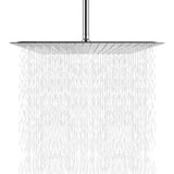 3-Spray Patterns 16 in. Ceiling Mount Rainfall Fixed Shower Head in Brushed Nickel - Super Arbor