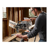 15 Amp 10 in. Dual Miter Saw with LED Cut Line Indicator and Professional Compact Miter Saw Stand