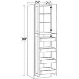 Home Decorators Collection Washington 18 in. W x 24 in. D x 84 in. H Assembled Plywood Pantry Kitchen Cabinet in Vanguard Oak with 4ROT Soft Close