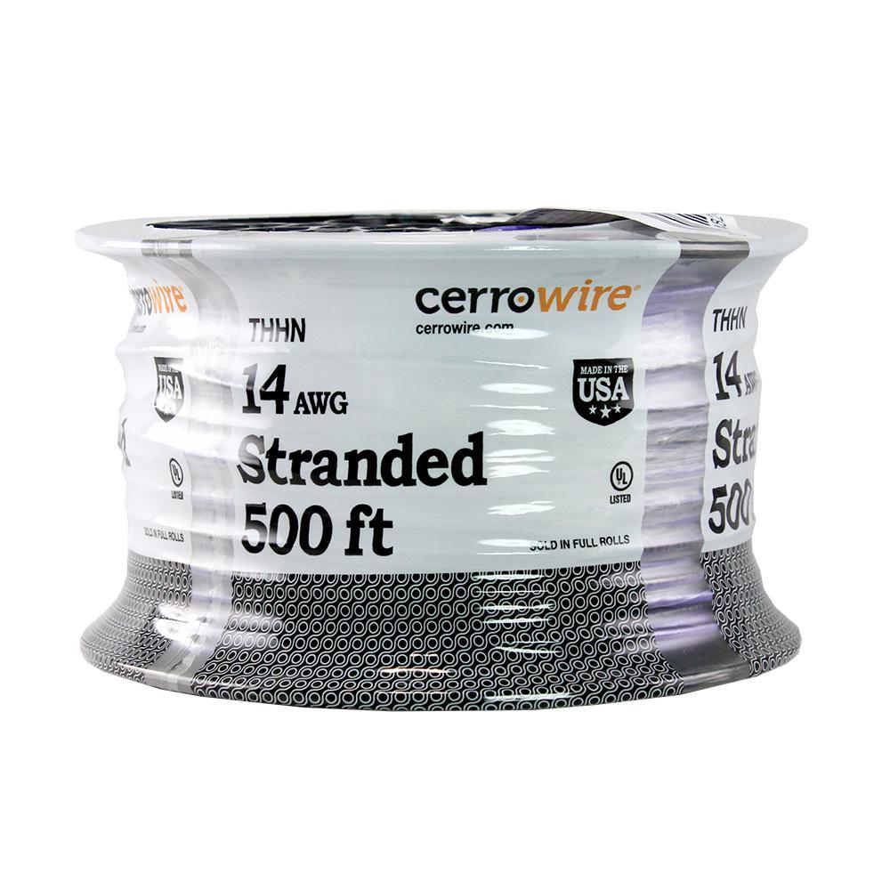 500 ft. 14/19 Black Stranded THHN Cable - Super Arbor