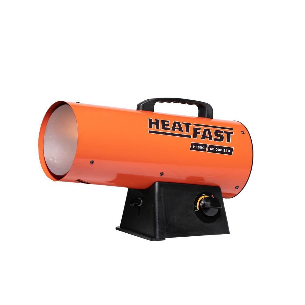 60,000 BTU LP Forced Air Propane Space Heater with Variable Heat Control - Super Arbor