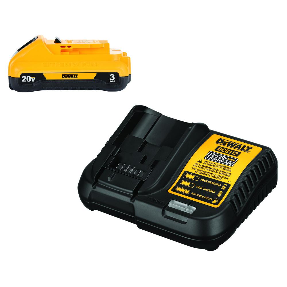 20-Volt MAX Lithium-Ion Cordless 3/8 in. Right Angle Drill (Tool-Only) with 20-Volt MAX 3.0Ah Battery and Charger