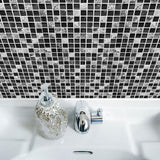 UKAP 10Pcs Mosaic Pattern Waterproof Wall Tile Stickers Peel and Stick Tile Kitchen Backsplash Wallpaper Sticker 15x15cm/20x20cm