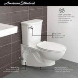 Glenwall VorMax 1.28 GPF Single Flush Toilet with Left Hand Trip Lever in White (Seat Not Included) - Super Arbor
