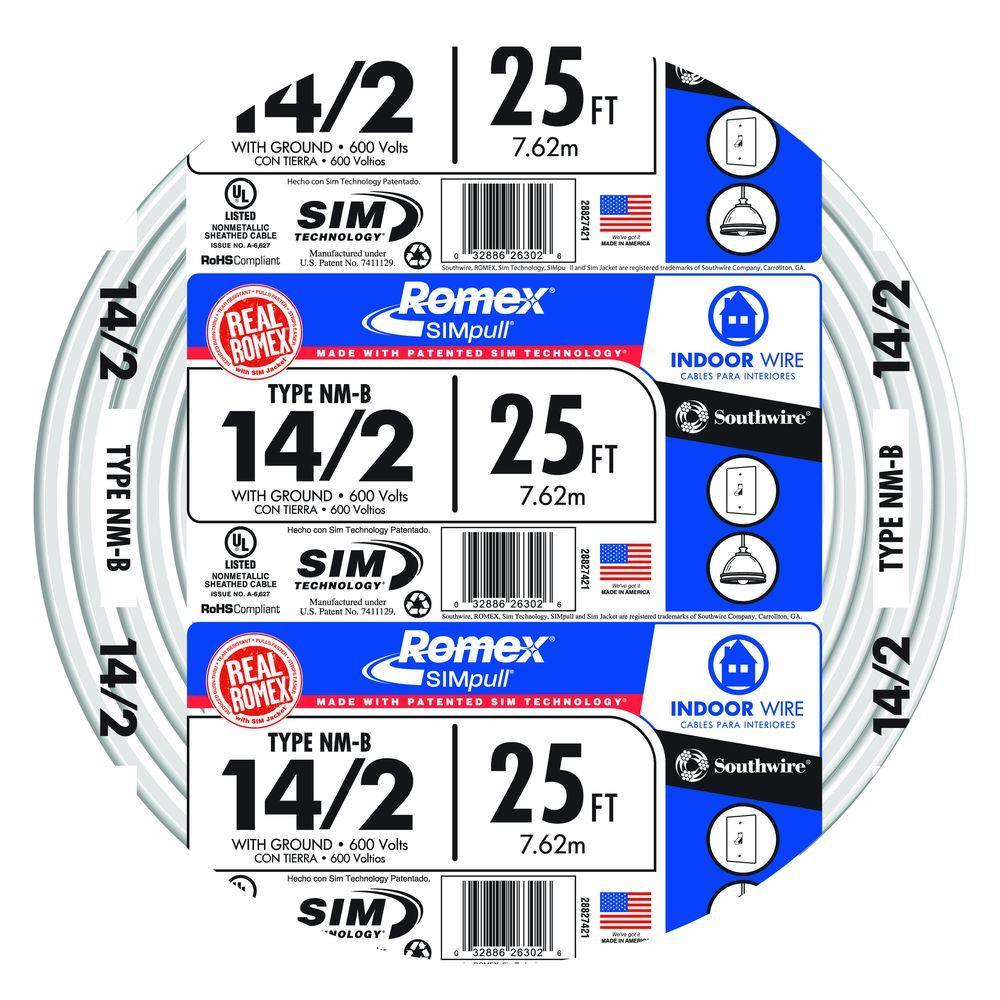 1,000 ft. 14/2 Solid Romex SIMpull CU NM-B W/G Wire - Super Arbor