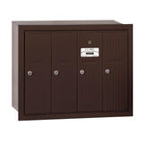 3500 Series Sandstone Recessed-Mounted Private Vertical Mailbox with 4 Doors - Super Arbor