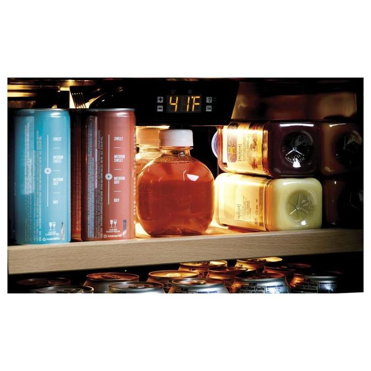 GE 31-Can Capacity (4.1-cu ft) Residential Stainless Steel Built-In/Freestanding Beverage Center