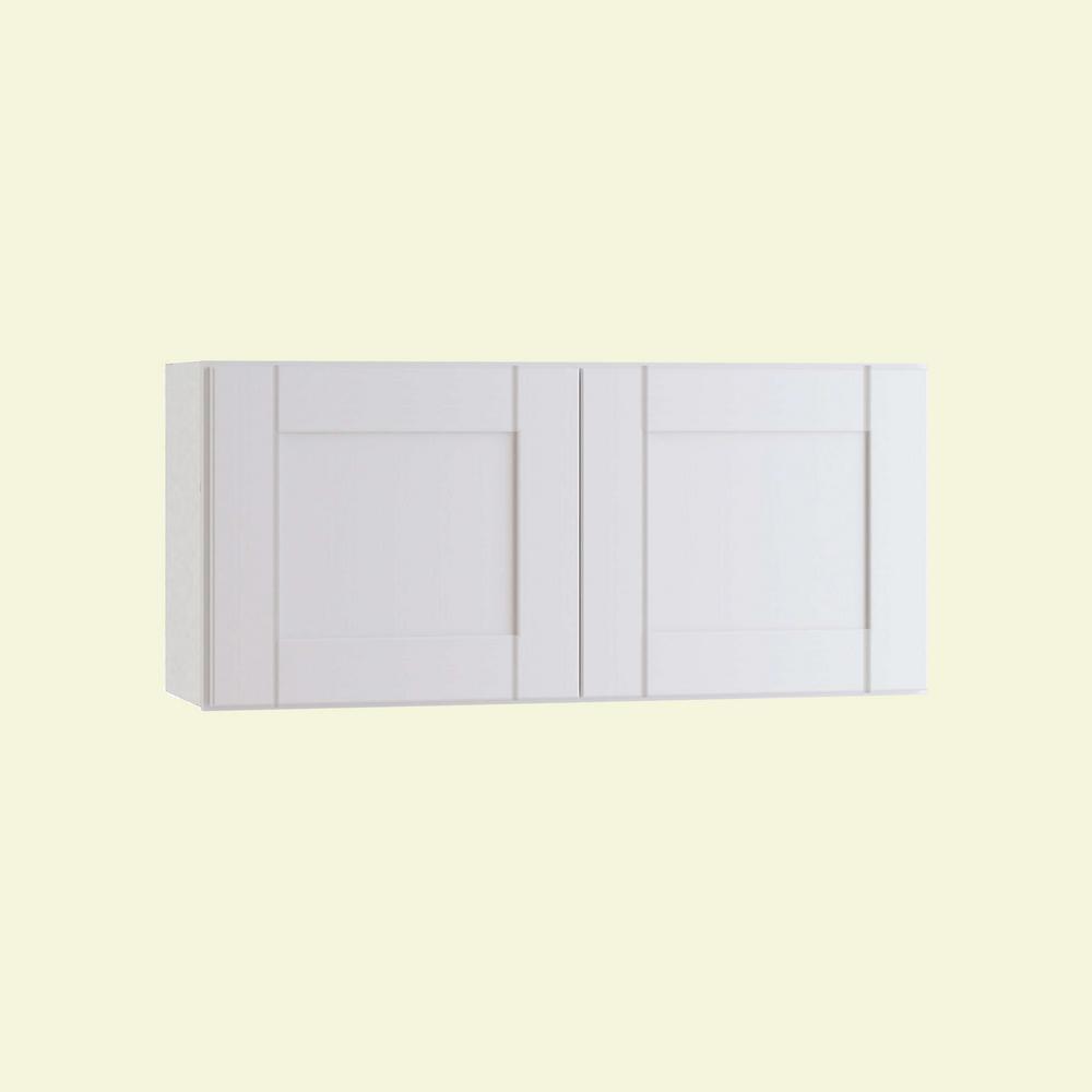 Vesper White Shaker Assembled Plywood 30 in. x 30 in. x 12 in. Wall Kitchen Cabinet with Soft Close - Super Arbor