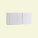 Vesper White Shaker Assembled Plywood 30 in. x 30 in. x 12 in. Wall Kitchen Cabinet with Soft Close - Super Arbor