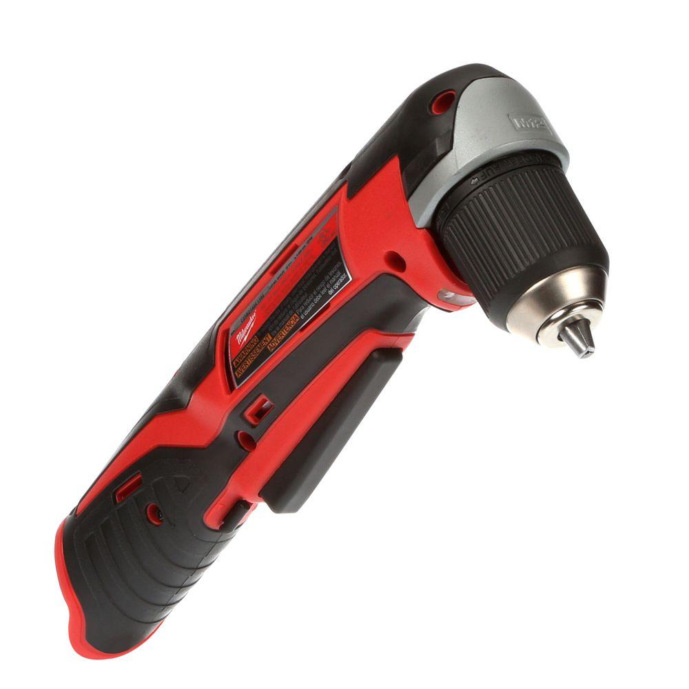M12 12-Volt Lithium-Ion Cordless 3/8 in. Right Angle Drill Kit W/ Two 2.0 Ah Batteries, Charger & Tool Bag