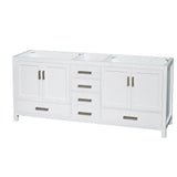 Sheffield 72 in. Double Vanity Cabinet in White - Super Arbor