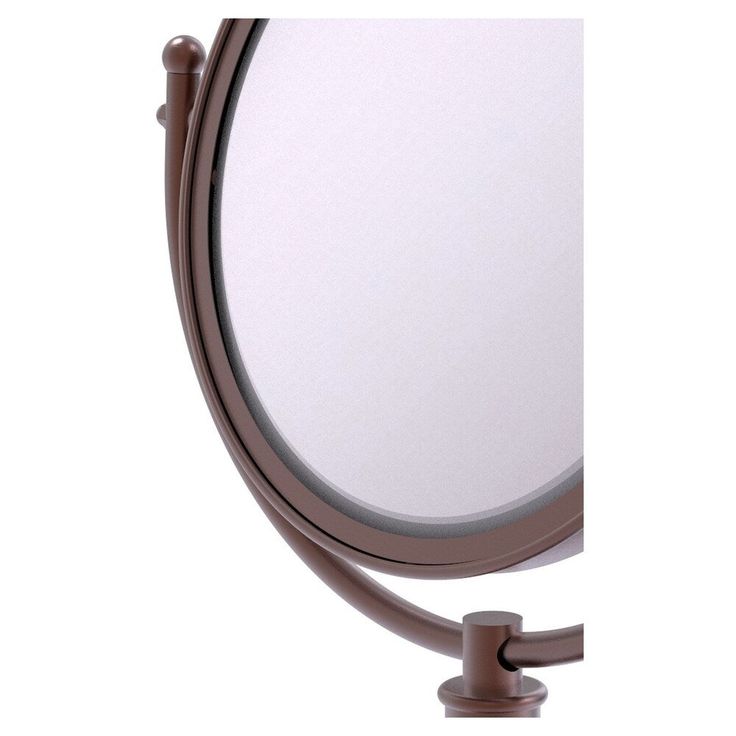 Allied Brass Soho 8-in x 15-in Antique Copper Double-Sided Magnifying Countertop Vanity Mirror
