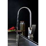 Opus Series Single-Handle Standard Kitchen Faucet in Brushed Nickel - Super Arbor