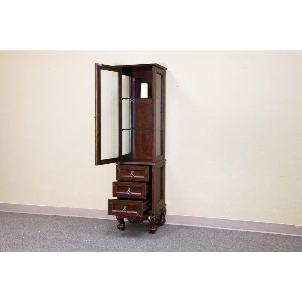 Bevington 18 in. W x 67 in. H x 14 in. D Bathroom Linen Storage Cabinet in Walnut - Super Arbor