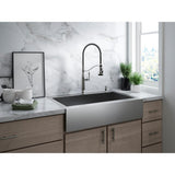 Tournant Single-Handle Pull-Down Sprayer Kitchen Faucet in Vibrant Stainless - Super Arbor