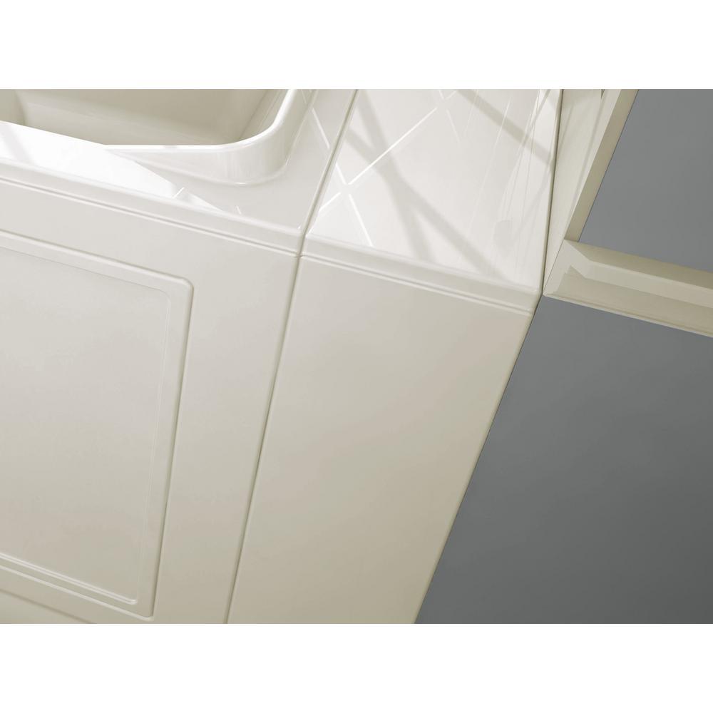 Acrylic Luxury 48 in. x 28 in. Left Hand Walk-In Whirlpool and Air Bathtub in Linen - Super Arbor