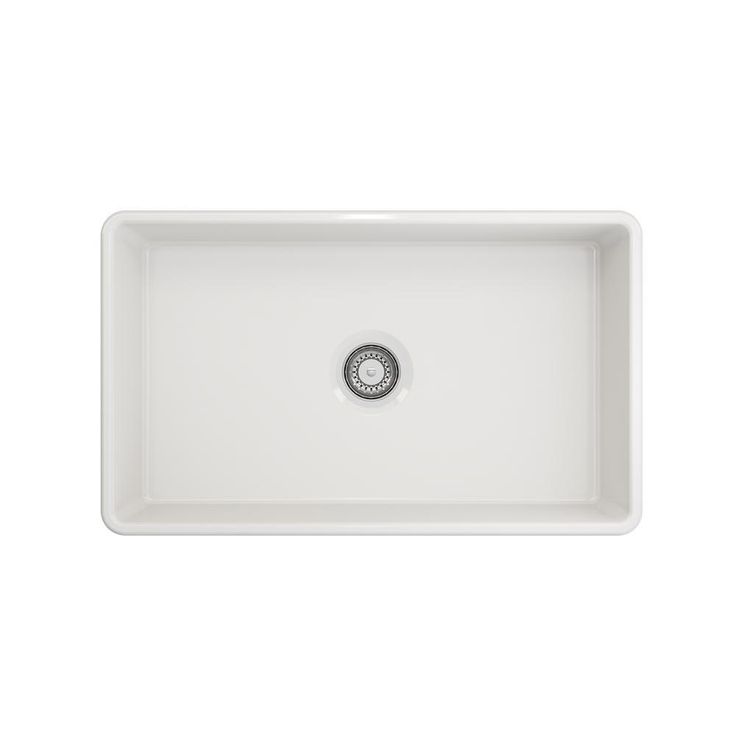 Farmhouse Apron-Front Fireclay 30 in. Single Bowl Kitchen Sink in White with Grid