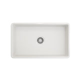 Farmhouse Apron-Front Fireclay 30 in. Single Bowl Kitchen Sink in White with Grid