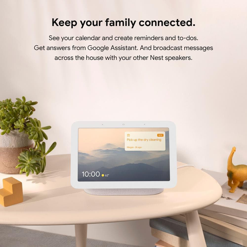 Google Nest Hub 2nd Gen - Smart Home Speaker and 7 in. Display with Google Assistant - Chalk
