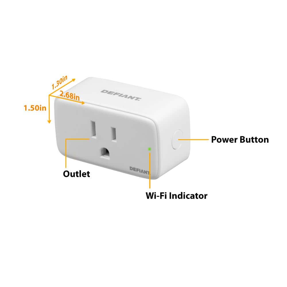 Google Nest Hub 2nd Gen Smart Home Speaker and 7" Display in Chalk with Defiant Smart HubSpace Plug with 1 Outlet (2-Pack)