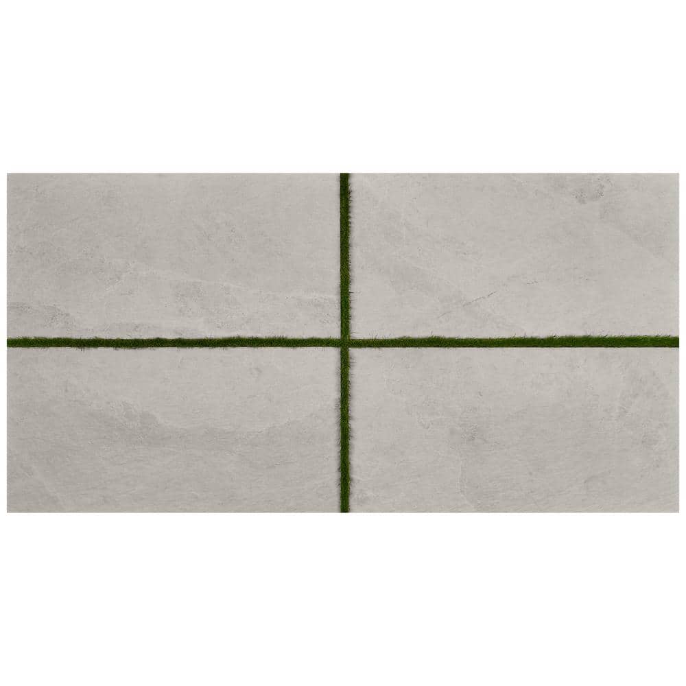 Ivy Hill Tile LithoTech 23.62 in. x 47.24 in. x 0.78 in. Chalk White Matte Porcelain Floor Paver Tile (7.74 sq. ft./Each)