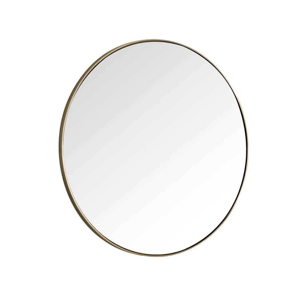 James Martin Vanities Rohe 30" Rectangular Bathroom Mirror, Champagne Brass