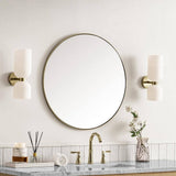 James Martin Vanities Rohe 30" Rectangular Bathroom Mirror, Champagne Brass