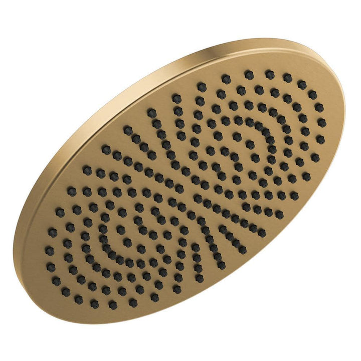 Delta 1-Spray 11.8 in. Single Wall Mount Fixed Rain Shower Head in Champagne Bronze