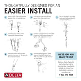 Delta Chamberlain Gold Widespread Double Handle Bathroom Faucet in Champagne Bronze