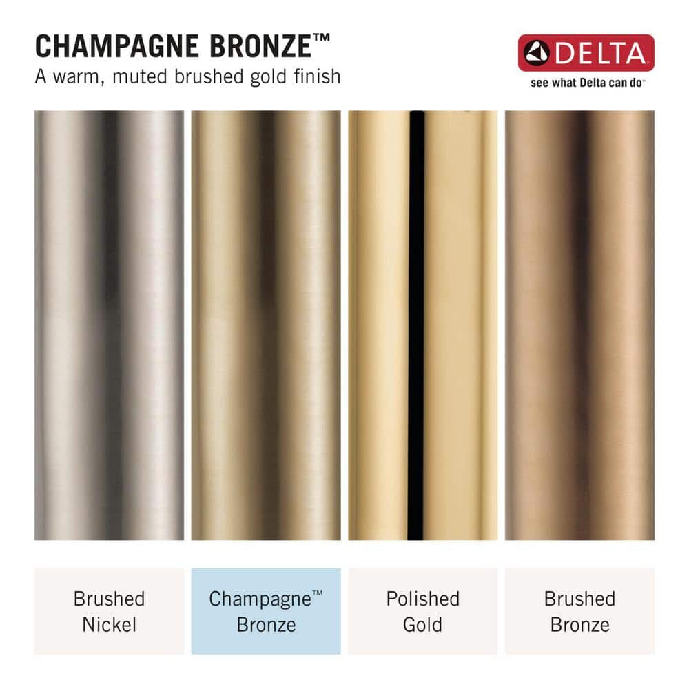Delta Chamberlain Gold Widespread Double Handle Bathroom Faucet in Champagne Bronze
