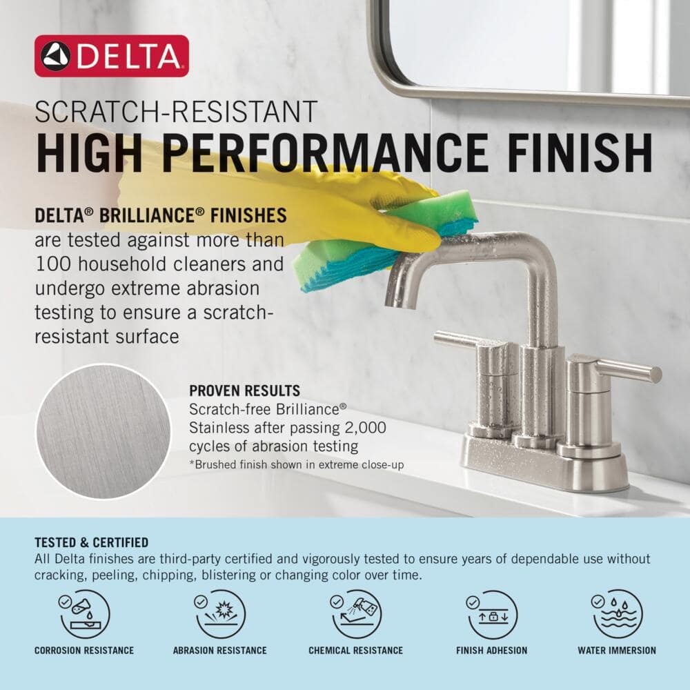 Delta Chamberlain Gold Widespread Double Handle Bathroom Faucet in Champagne Bronze