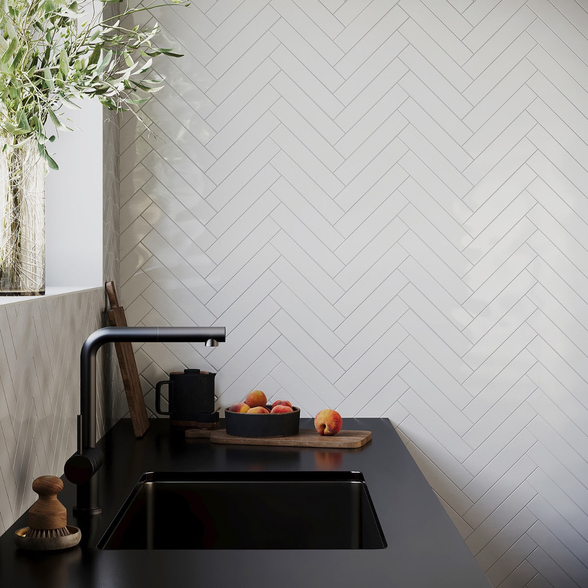 Chance White 2x10 Glossy Ceramic Subway Tile for Walls