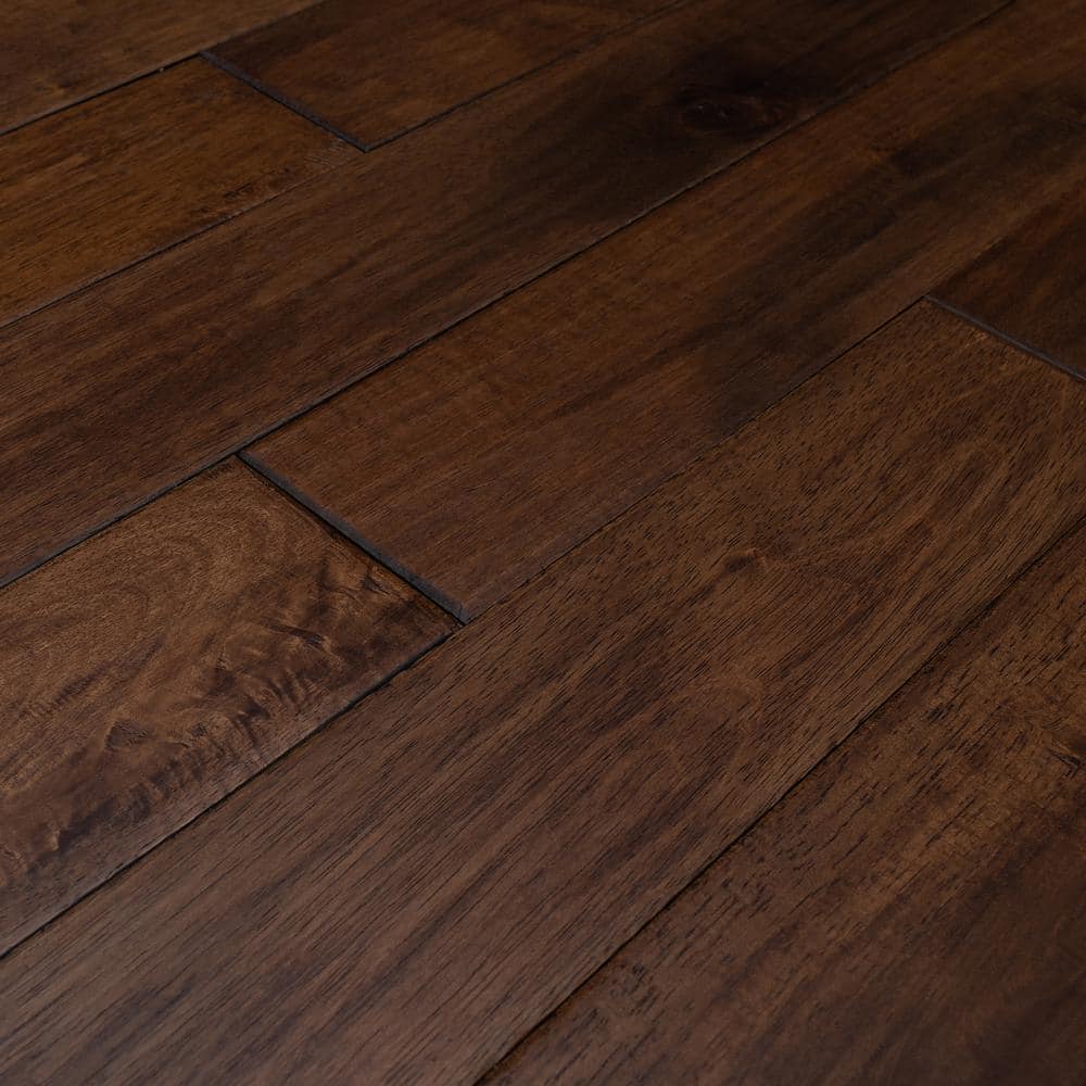 ASPEN FLOORING Chandler Caucho Wood 3/4 in. T x 4.5 in. W Light Distressed Solid Hardwood Flooring (21.82 sqft/case)