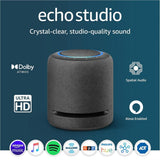 Amazon Echo Studio Smart Speaker with Alexa in Charcoal