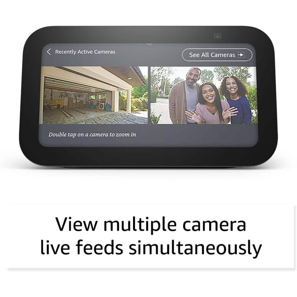 Amazon Echo Show 5 (3rd Gen, 2023 release), Smart Display with Deeper Bass and Clearer Sound, Charcoal