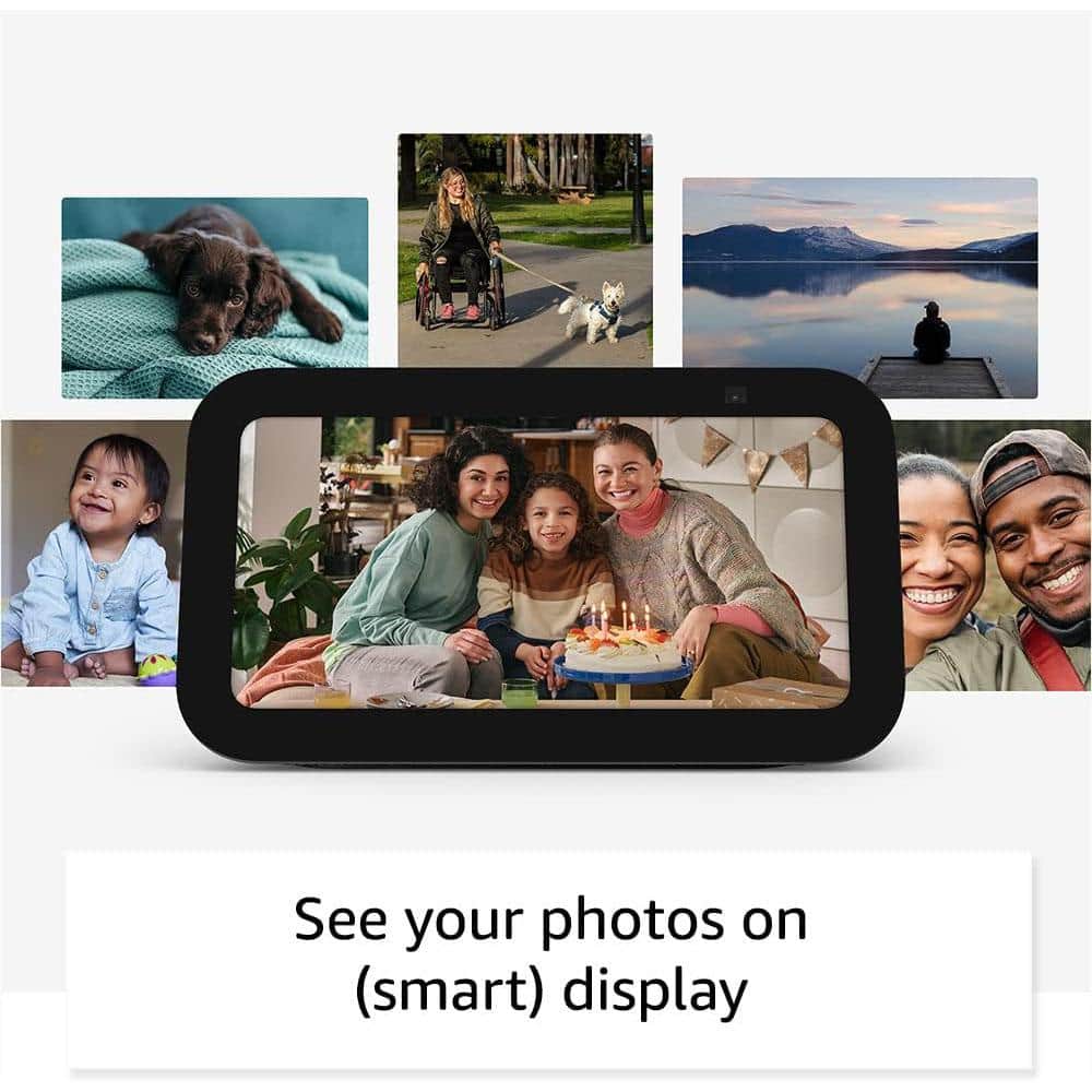 Amazon Echo Show 5 (3rd Gen, 2023 release), Smart Display with Deeper Bass and Clearer Sound, Charcoal